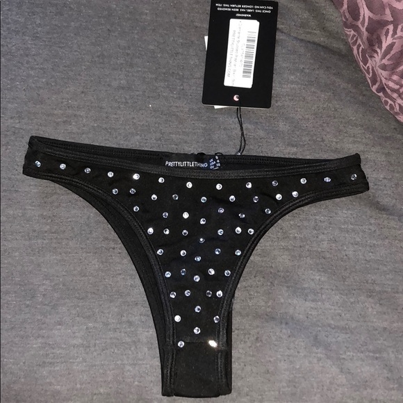 PrettyLittleThing Other - Pretty Little Thing Diamond Studded Bikini Thong